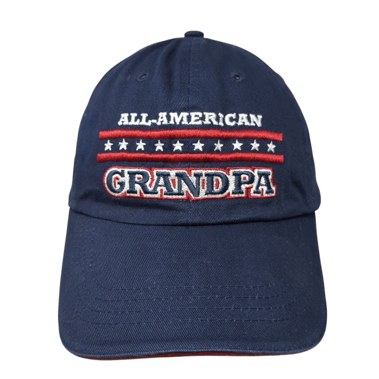 All-American Grandpa Slideback Hat Blue OS Adjustable Embroidered Patriotic