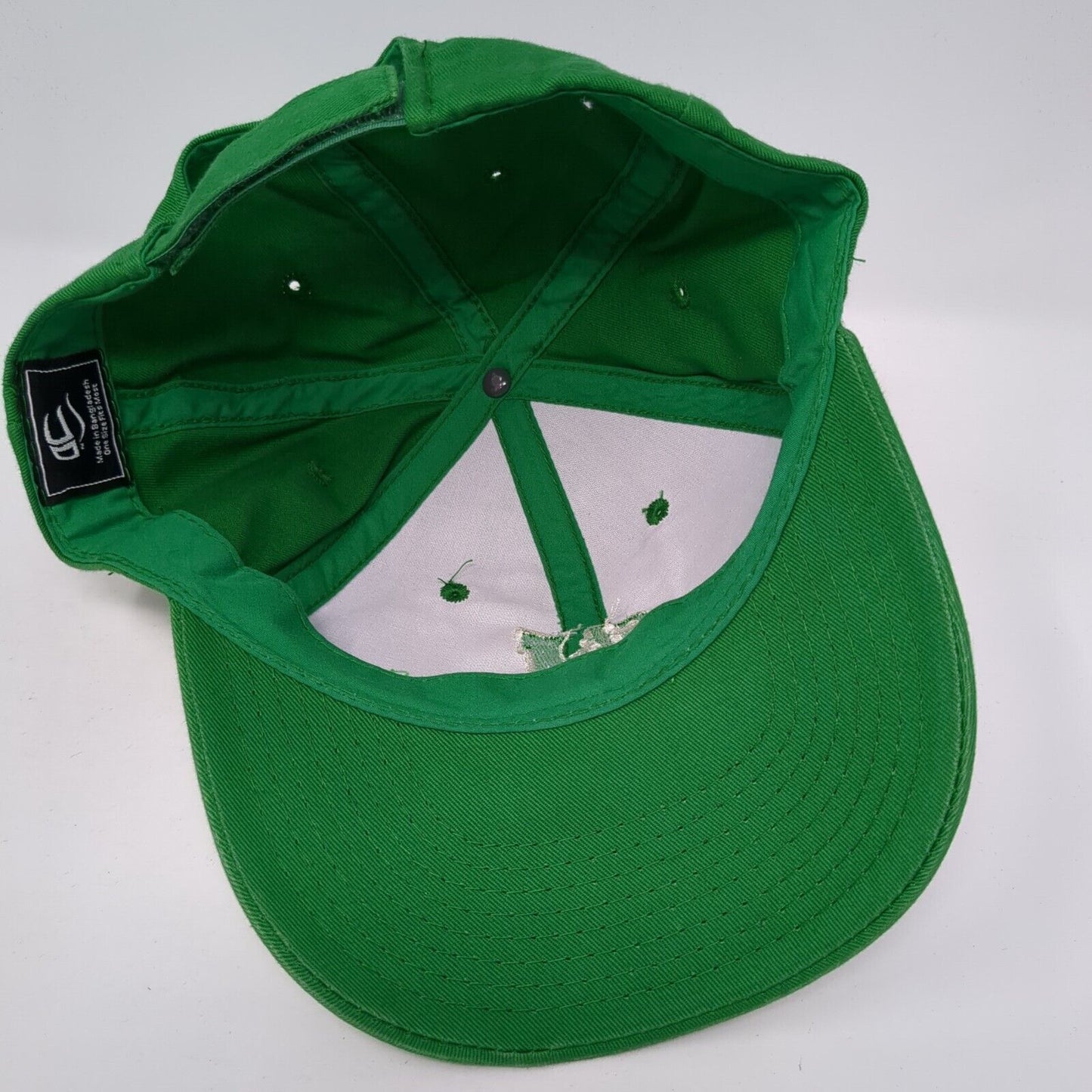 St. J Strapback Hat Green One Size Adjustable Embroidered 6 Panel Outdoor Cap