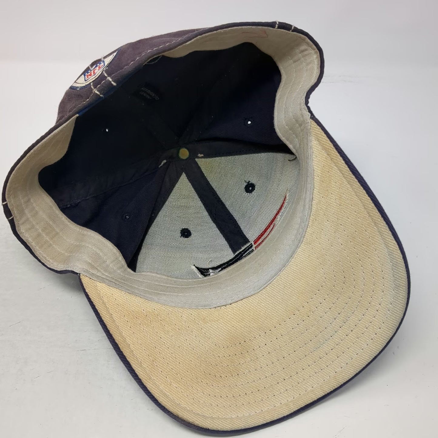 Reebok NFL New England Patriots Blue XL Hat Contrast Stitching Stretch Fit Cap