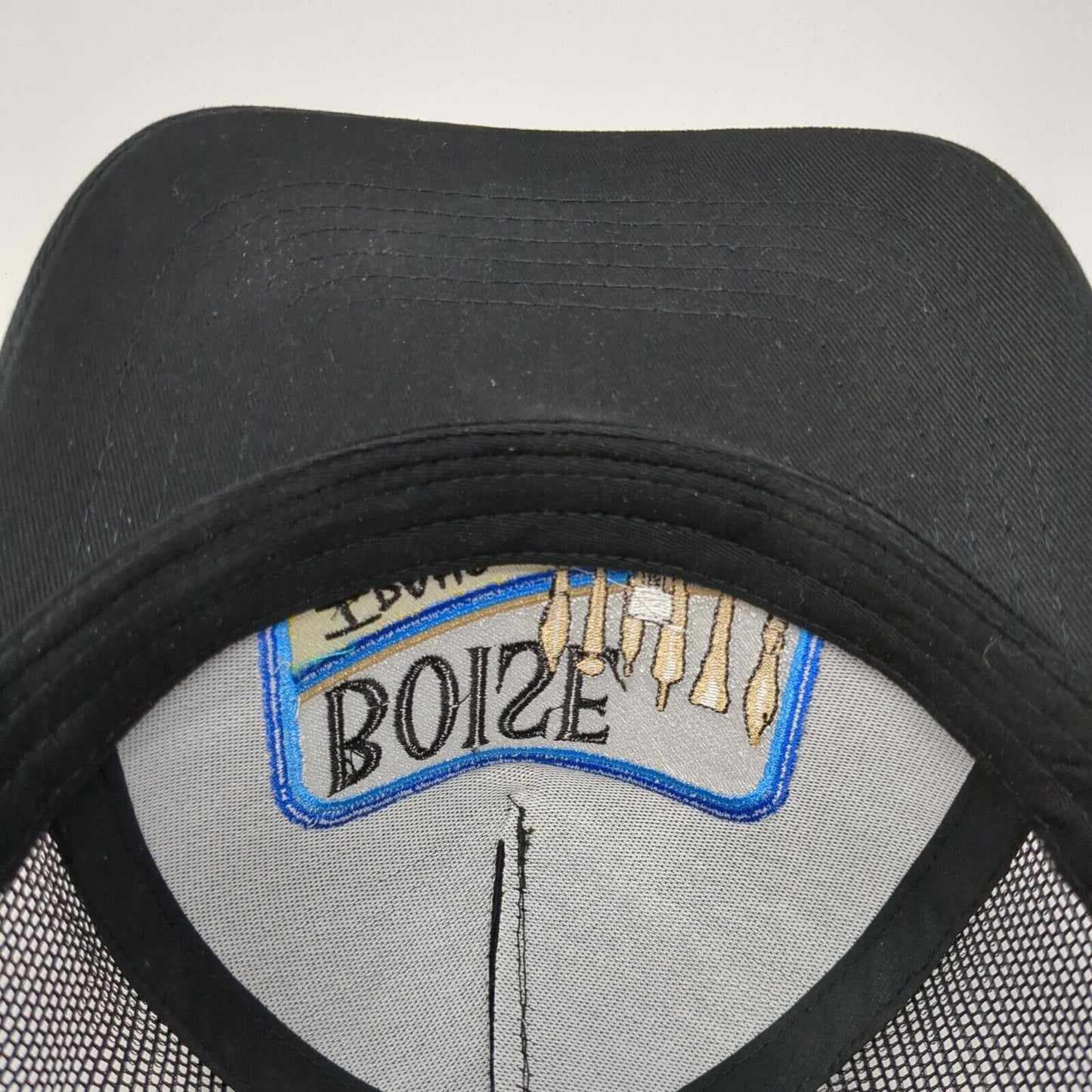 Boise Idaho Patch Snapback Mesh Back Trucker Hat Black One Size Solid