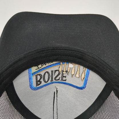 Boise Idaho Patch Snapback Mesh Back Trucker Hat Black One Size Solid