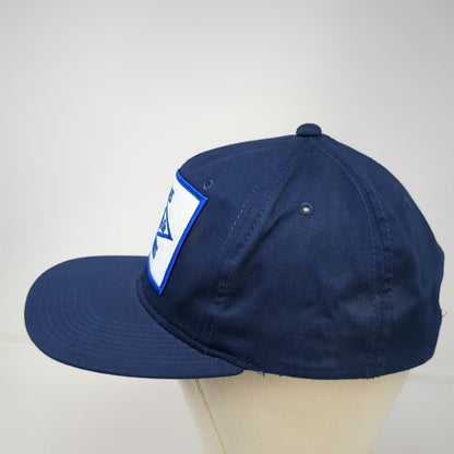 YoungAn Snapback Blue White One Size Valves Hydrants Lee Co Logo Patch hat