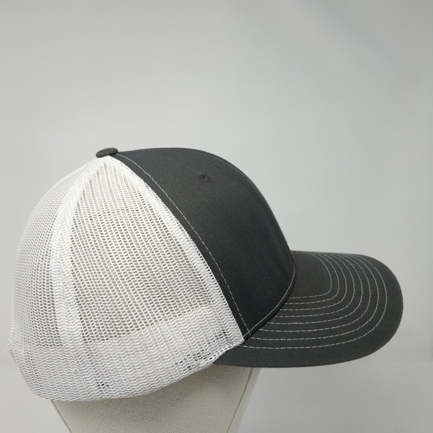 Holt of California Snapback Trucker Hat Gray OS Adjustable Mesh Back Richardson