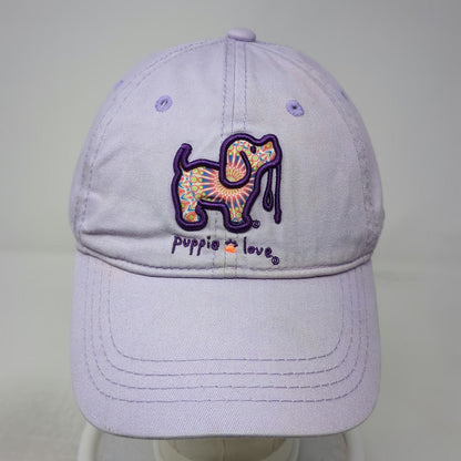 Puppie Love Baseball Cap Purple One Size Rescue Dog Mandala Graphic Hat Logo