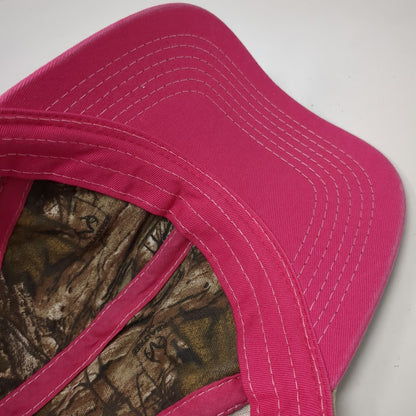 Bass Pro Shops Baseball Cap Brown Pink Green One Size Realtree Camo Embroidered