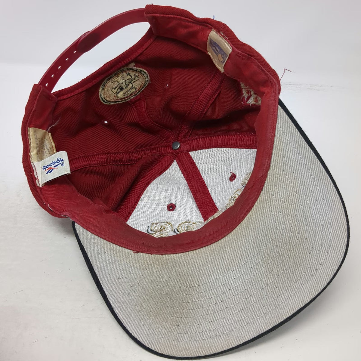 Reebok San Francisco 49ers NFL Snapback Hat Red Black 50th Anniversary Vintage