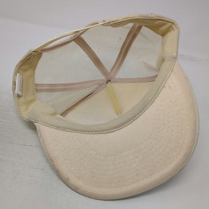 Otto Trucker Hat Beige One Size CART Community Rural Transportation Rope Brim