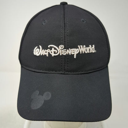 Walt Disney World Black Baseball Cap One Size Hat Stretch Fit 1971 Mickey White