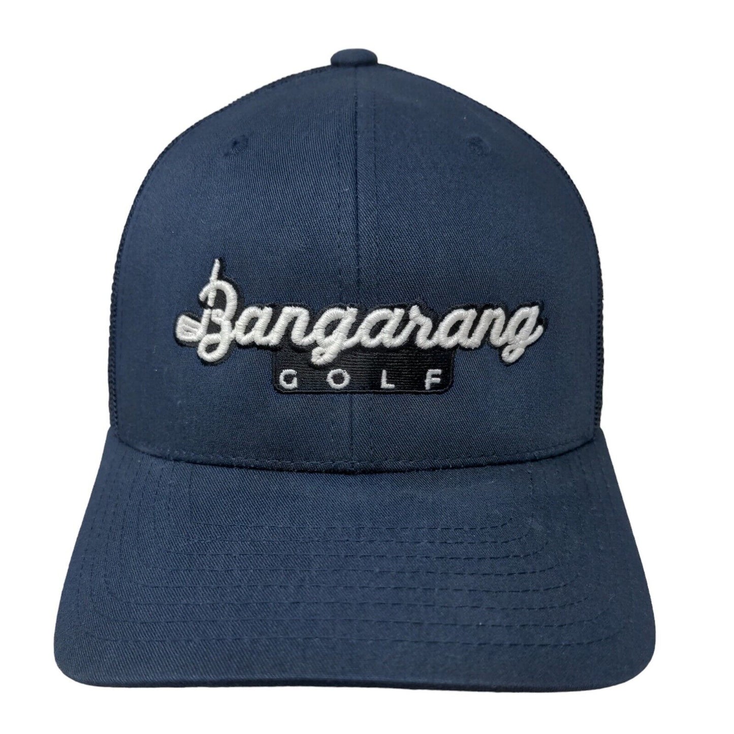 Yupoong Men's Snapback Mesh Back Hat Blue Embroidered Bangarang Golf Logo