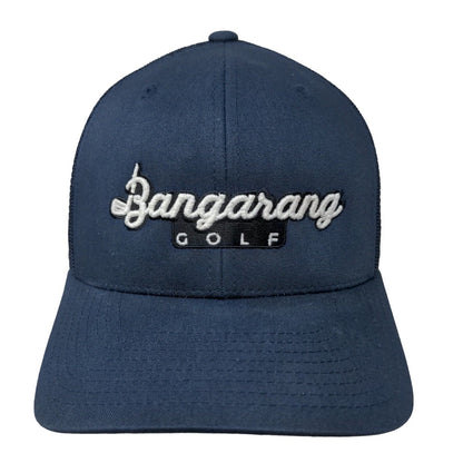 Yupoong Men's Snapback Mesh Back Hat Blue Embroidered Bangarang Golf Logo