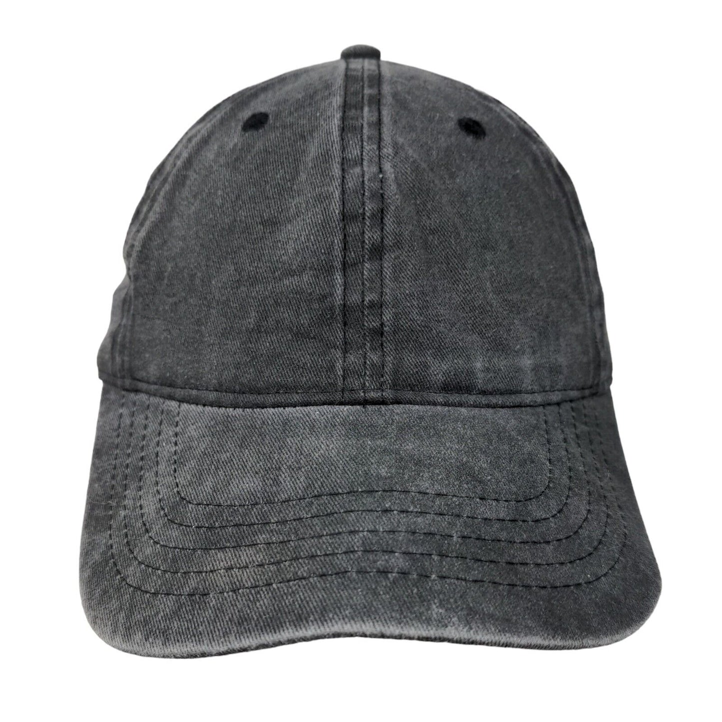 Unbranded Strapback Hat Gray OSFM Adjustable Solid 6 Panel Blank