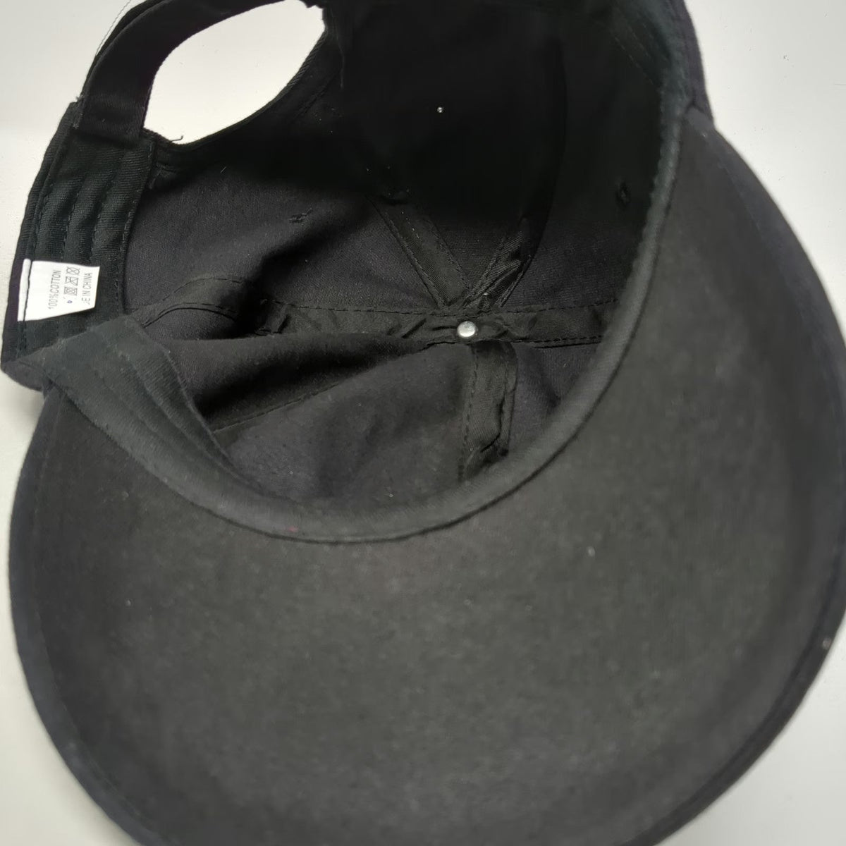Black Baseball Cap One Size Rhinestone California Studded Brim Hat Strapback
