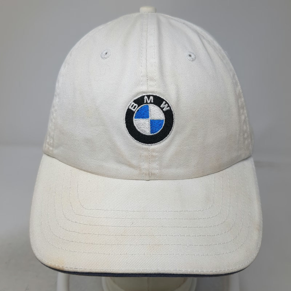 BMW Baseball Cap White One Size Embroidered Logo Slideback Lifestyle Hat