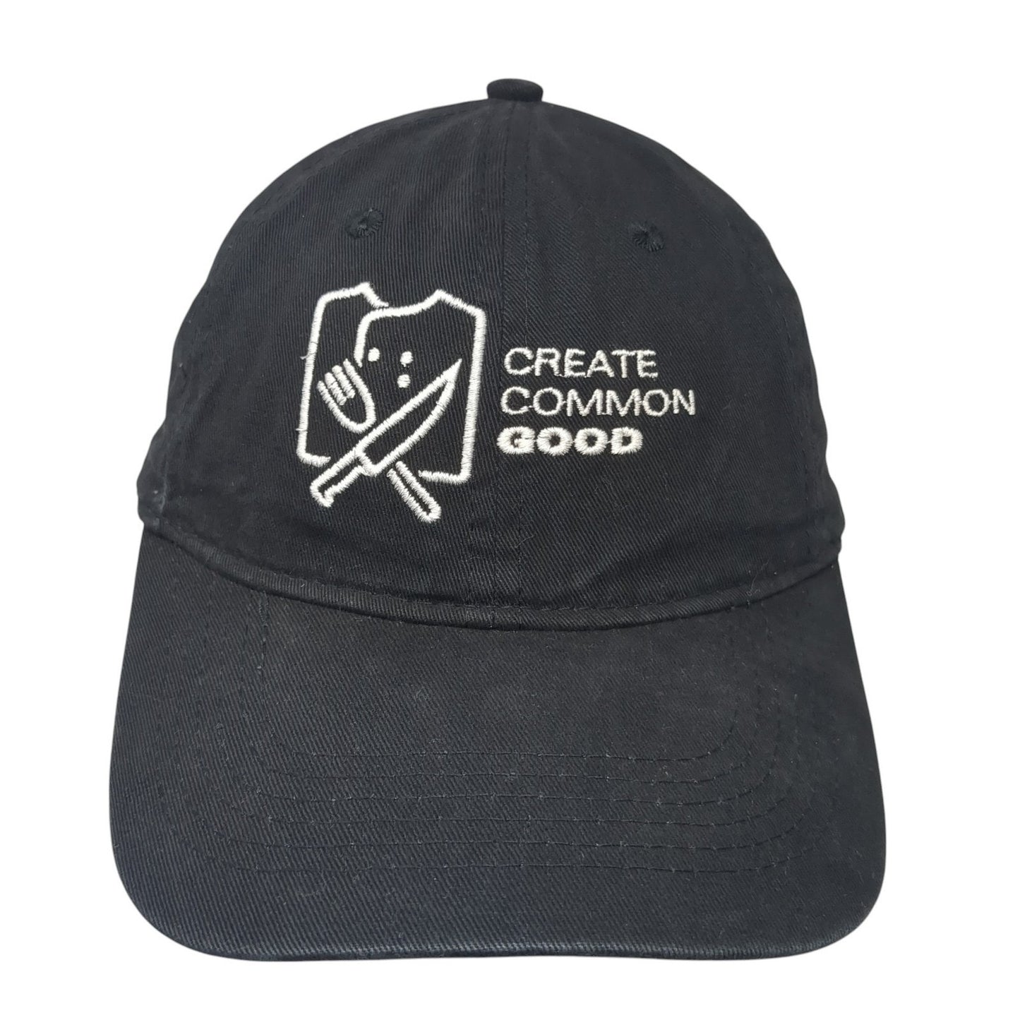 Create Common Good Slideback Baseball Cap Black OS Adjustable Port & Company
