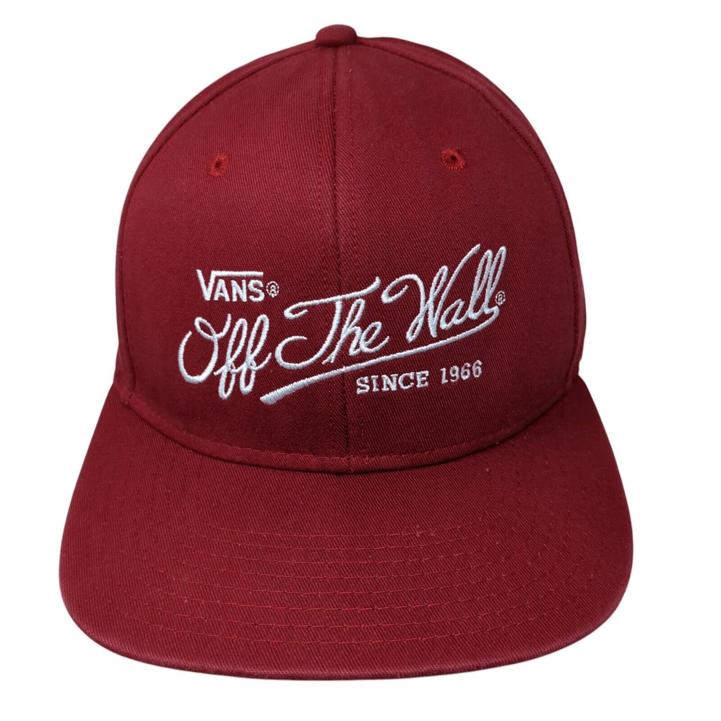 Vans Off The Wall Since 1968 Snapback Hat Red One Size Adjustable Embroidered