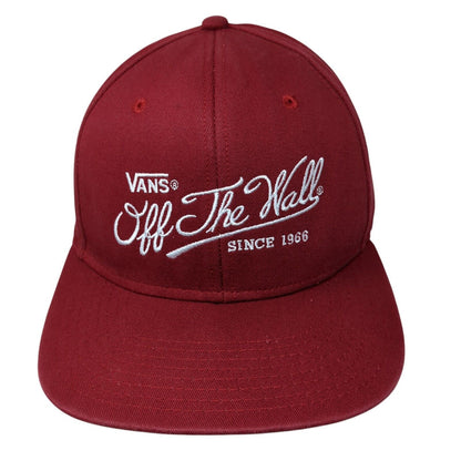 Vans Off The Wall Since 1968 Snapback Hat Red One Size Adjustable Embroidered