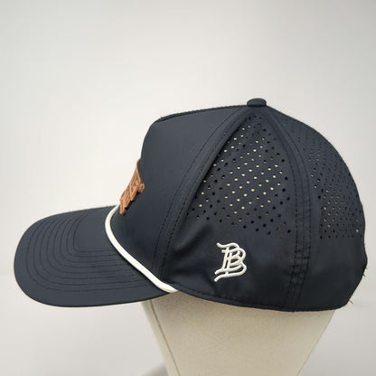 Branded Bills Black Trucker Hat One Size Fiber Net Incorporated Rope Snapback