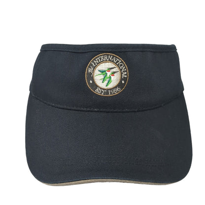 The International Est. 1986 Sun Visor Hat Black One Size Adjustable Imperial