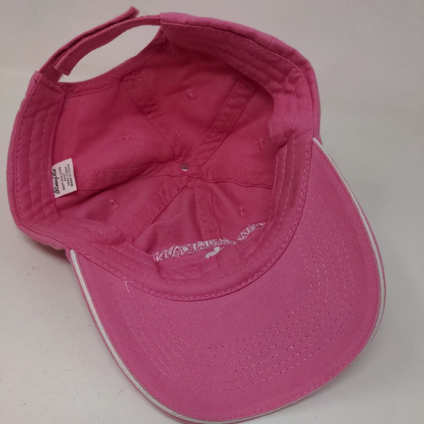 New Orleans French Quarter Strapback Hat Pink Embroidered Adult I Love Nawlins