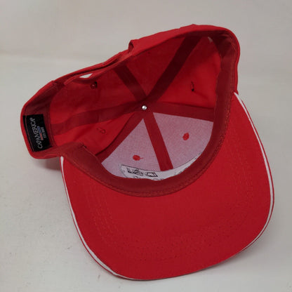 DSI Underground Men's Strapback Hat Red Embroidered Logo Sandvik Company