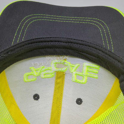 Vie Trucker Hat Gray Yellow OSFM Snapback Idaho Payette River Raft Kayak Mesh