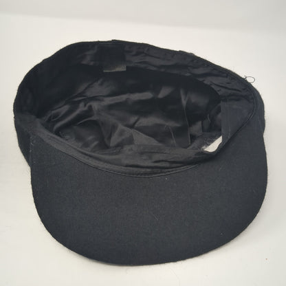 Arlin Fitted Newsboy Cap Hat Black One Size Solid Outdoor Casual Blank