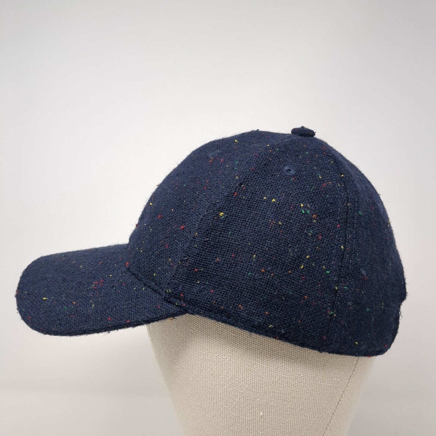Unbranded Slideback Hat Blue One Size Adjustable Fleck Tweed 6 Panel Blank