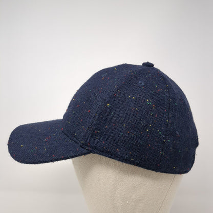 Unbranded Slideback Hat Blue One Size Adjustable Fleck Tweed 6 Panel Blank