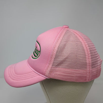 Pink Trucker Hat One Size Day Drinking Graphic Mesh Snapback Foam Crown Cap