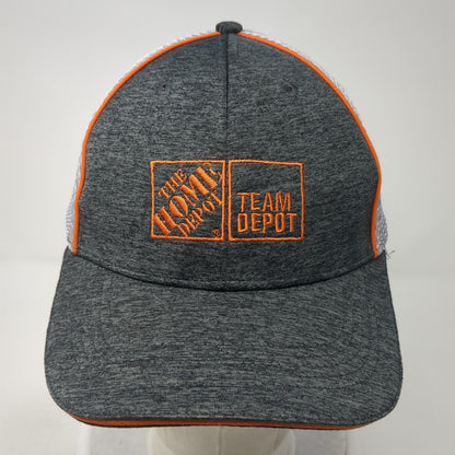 The Home Depot Strapback Hat Gray One Size Embroidered Team Depot