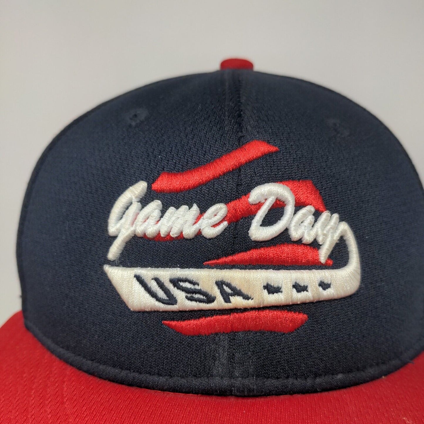 Richardson Men's Fitted Hat Blue Red Size XS-S PTS40 Disney Team Game Day USA