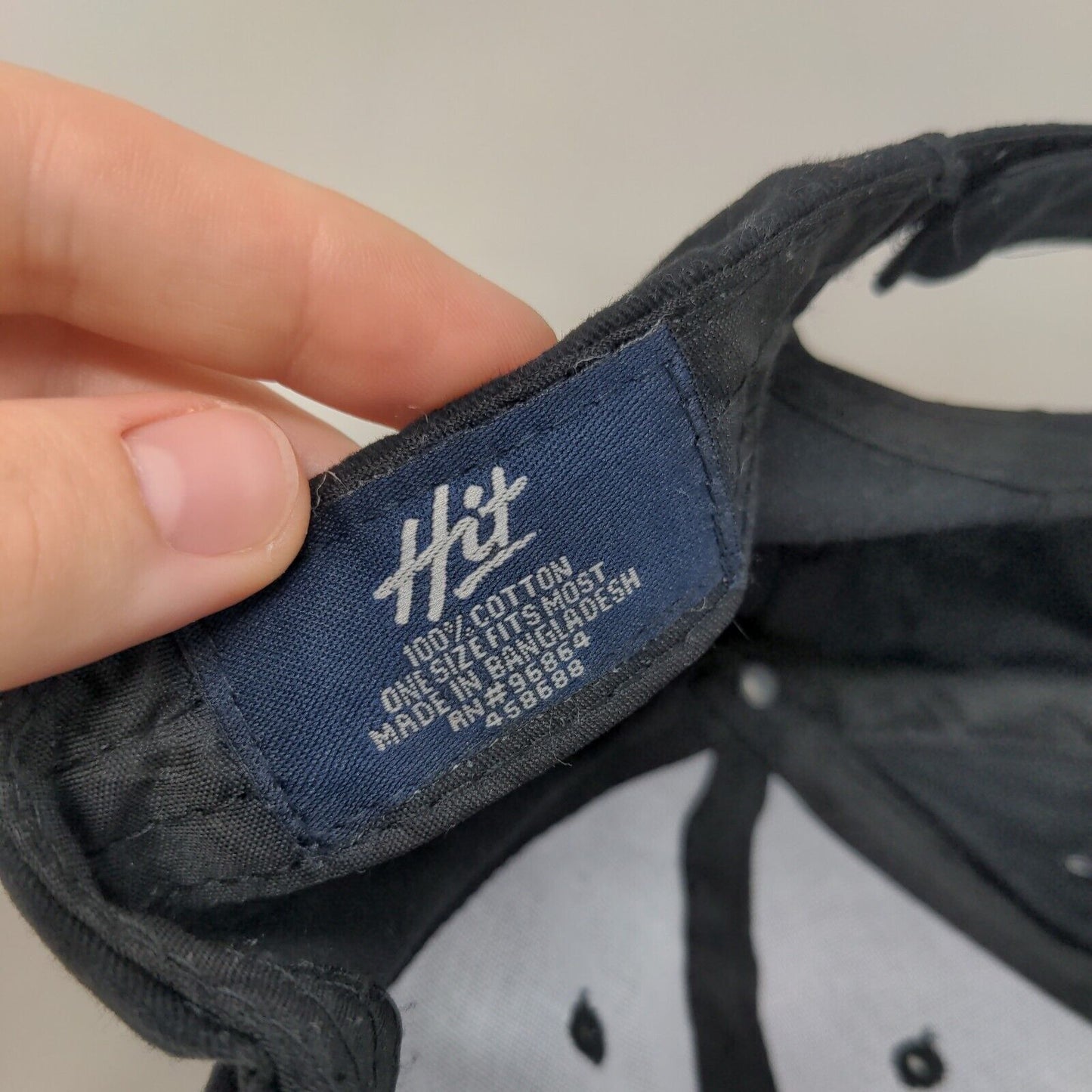 Del Real Foods Strapback Hat Black OSFM Embroidered Adjustable 6 Panel