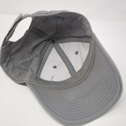 Unbranded Strapback Hat Gray One Size Solid Adjustable Blank Outdoor