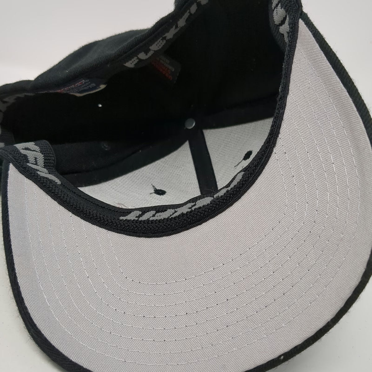 Flexfit Baseball Cap Black XL Jackson Construction Dean 6 Panel Curved Brim Hat
