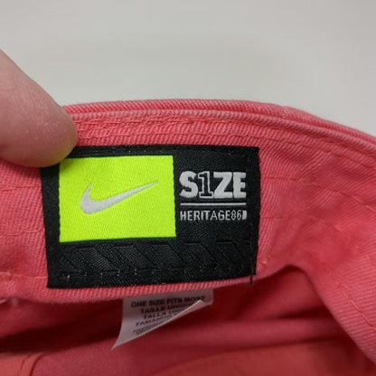 Nike Baseball Cap Pink One Size Heritage86 Embroidered Logo Slideback Hat Cotton