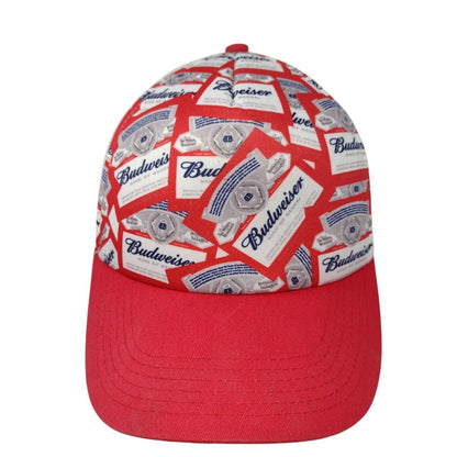 Budweiser All Over Print Snapback Trucker Hat Multi OSFM Mesh Back