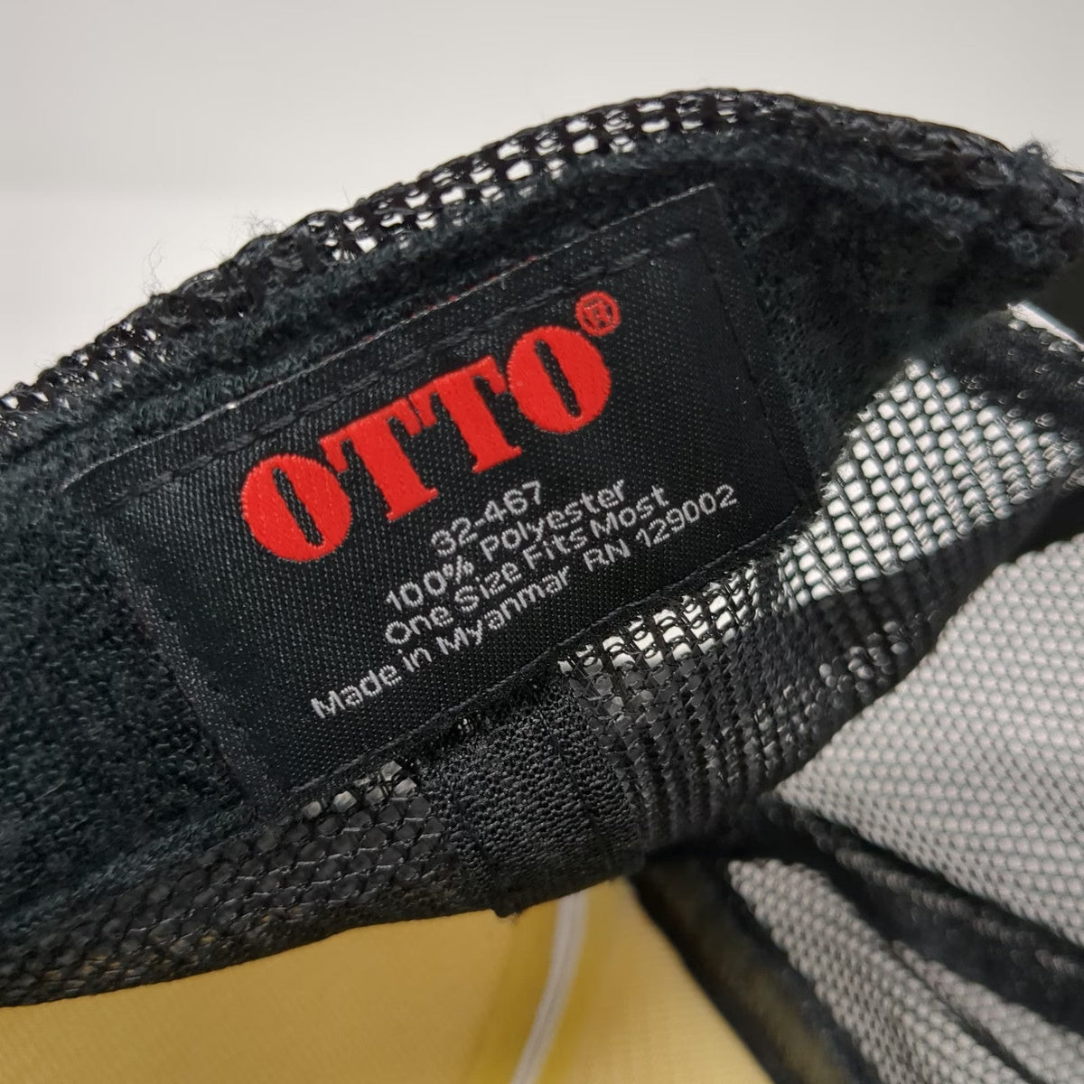 Otto Trucker Hat Black White One Size ENS Globe Logo Mesh Snapback Rope Hat