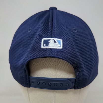 New Era 9Forty Men's Snapback Hat Blue OSFM Tampa Bay Rays 3D Logo Polyester