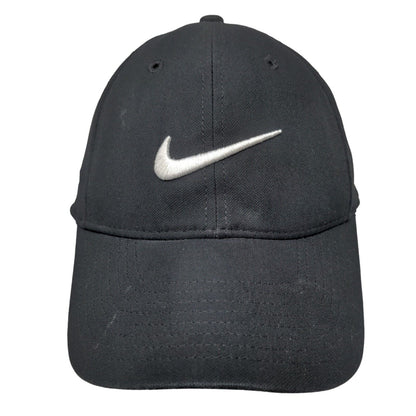 Nike Swoosh Strapback Hat Black OSFM Embroidered Dri-Fit Legacy 91