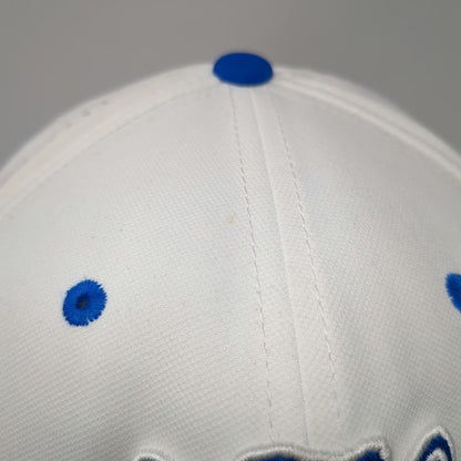 BYU Cougars NCAA Nike Baseball Cap White Blue 7 1/4 Perforated Mesh Dri-Fit Hat