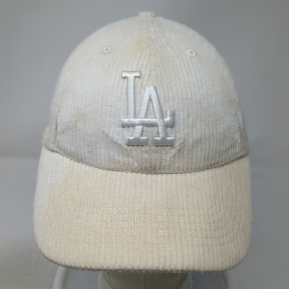 '47 Los Angeles Dodgers MLB White Baseball Cap One Size Corduroy LA Logo Hat