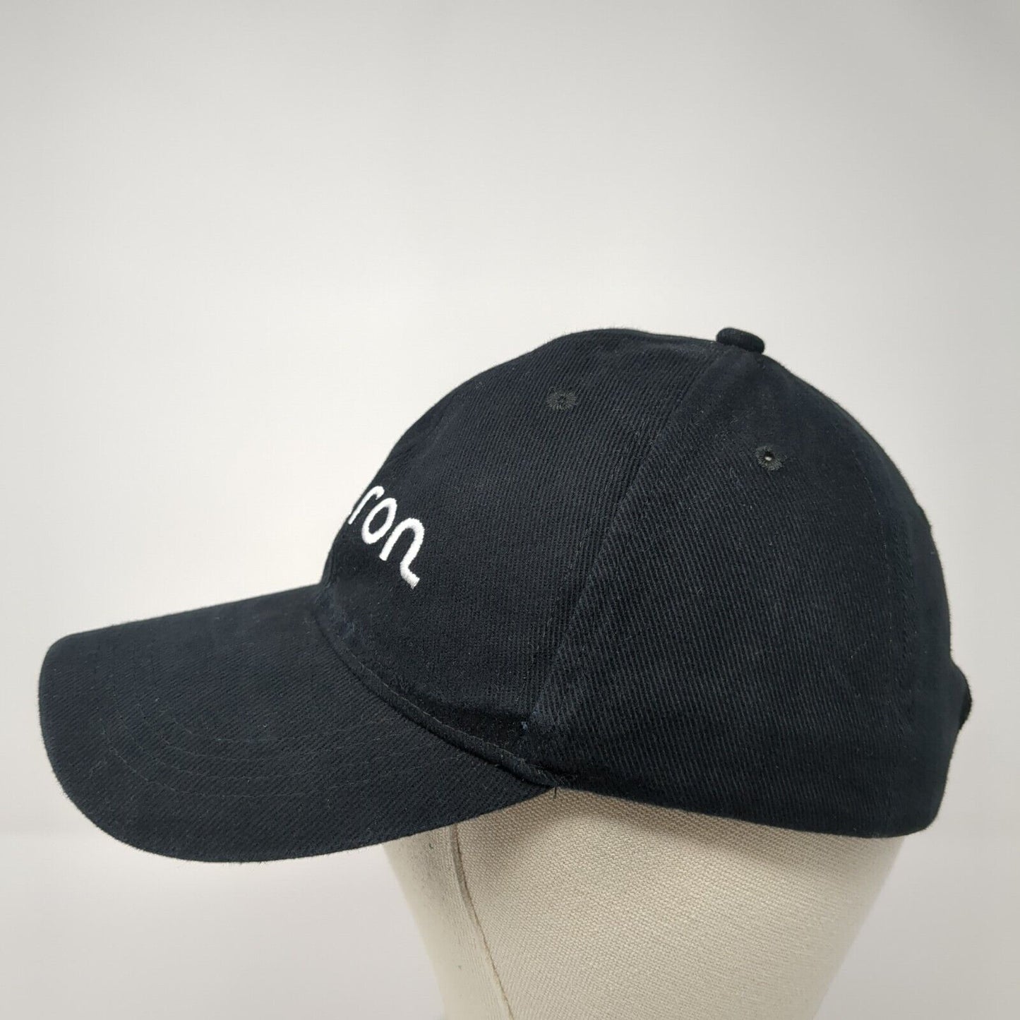 Micron Slideback Hat Black One Size Adjustable Embroidered Vent Holes