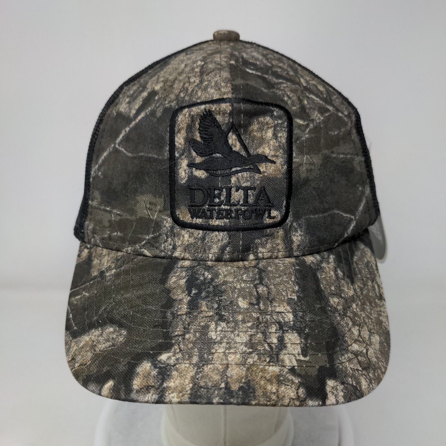 Delta Waterfowl Snapback Mesh Back Trucker Hat Camo OSFM W/Tags