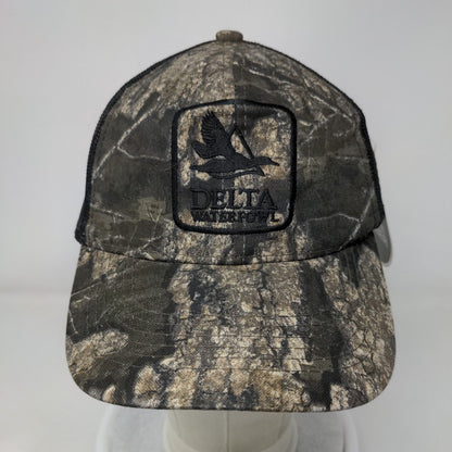 Delta Waterfowl Snapback Mesh Back Trucker Hat Camo OSFM W/Tags