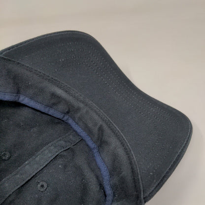 Nautica Slideback Hat Black One Size Adjustable Embroidered Logo 6 Panel