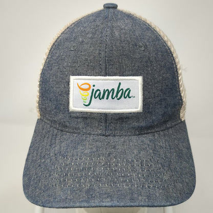 The Icebox Trucker Hat Blue One Size Jamba Denim Mesh Back Snapback Logo Hat