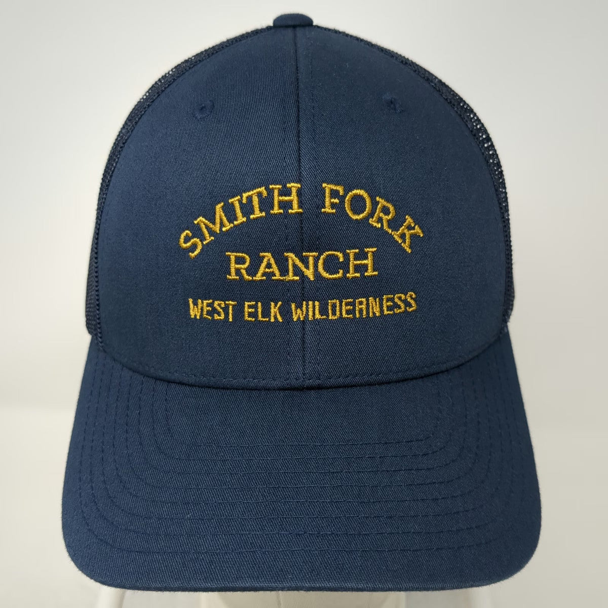 Yupoong Trucker Hat Blue One Size Smith Fork Ranch West Elk Wilderness Snapback