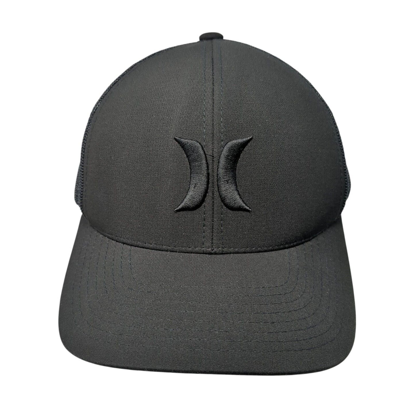 Hurley Snapback Trucker Hat Black OS Adjustable Mesh Back Classics Yupoong
