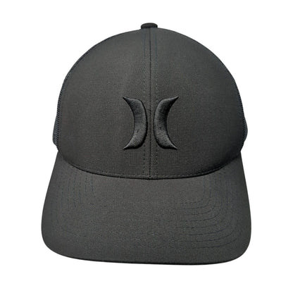 Hurley Snapback Trucker Hat Black OS Adjustable Mesh Back Classics Yupoong