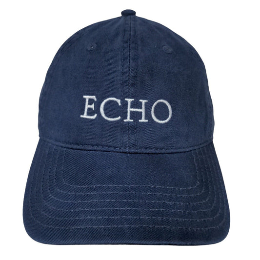 Otto Men's Slideback Hat Blue Size OSFM Embroidered ECHO Logo Cotton